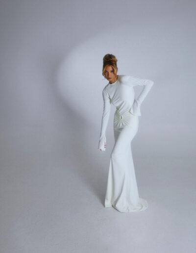 White Haute Glam Dress Front