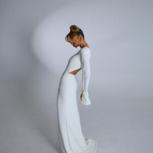 Long-Sleeve-Dramatic-Dress-White2 White Haute Glam Dress