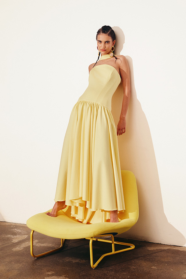 Cut-out Long Black Dress