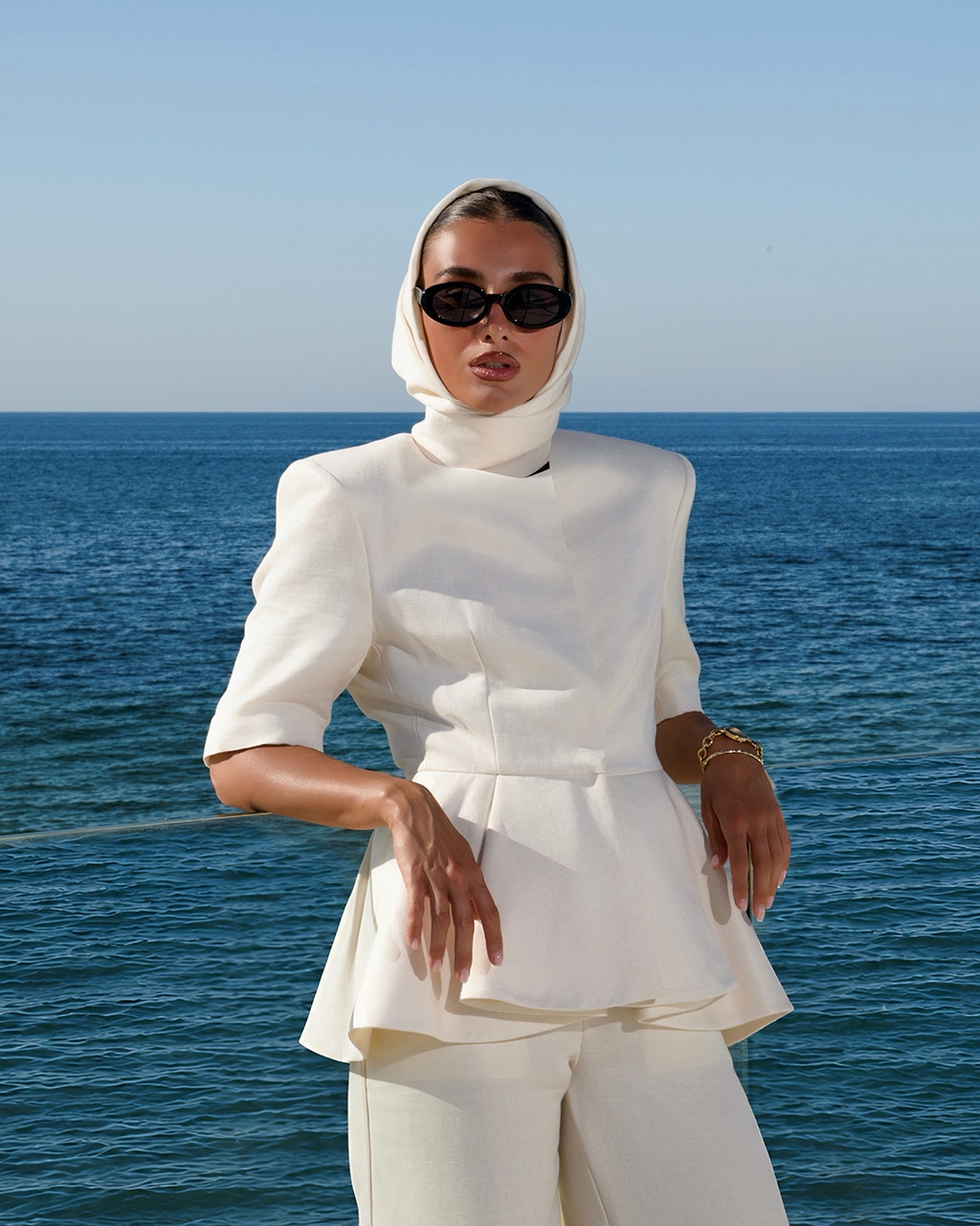 Peplum Linen Blazer